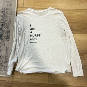 Figs long sleeve “I AM A NURSE” shirt